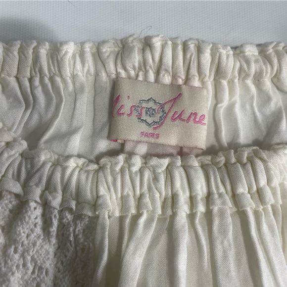 vintage miss june paris boho chic fringe off shoulder fringe top - Picture 5 of 14